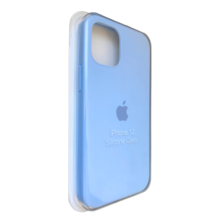 накладка для iPhone 12 mini  Silicone Case (Лазурно-серый)