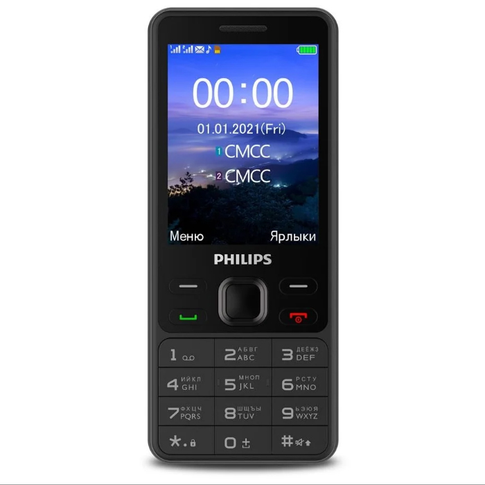 Телефон Philips Xenium E185 (Black)  867000176078