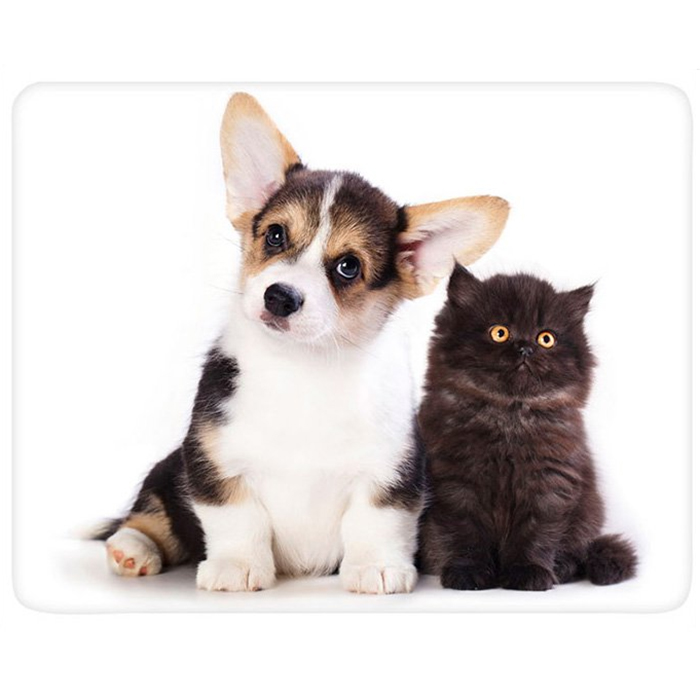 Коврик для мыши Buro BU-M40095 рисунок/котенок и щенок