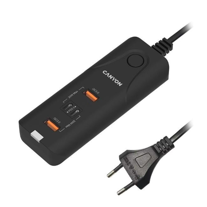 эмулятор питания USB сетевой Canyon H-10 (CNE-CHA10B)