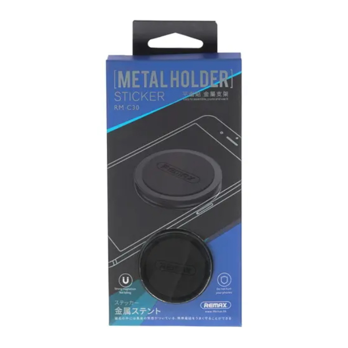 Lержатель универсальный Remax Metal Holder Sticker RM-C30  (Black) 6954851279204 магнитный