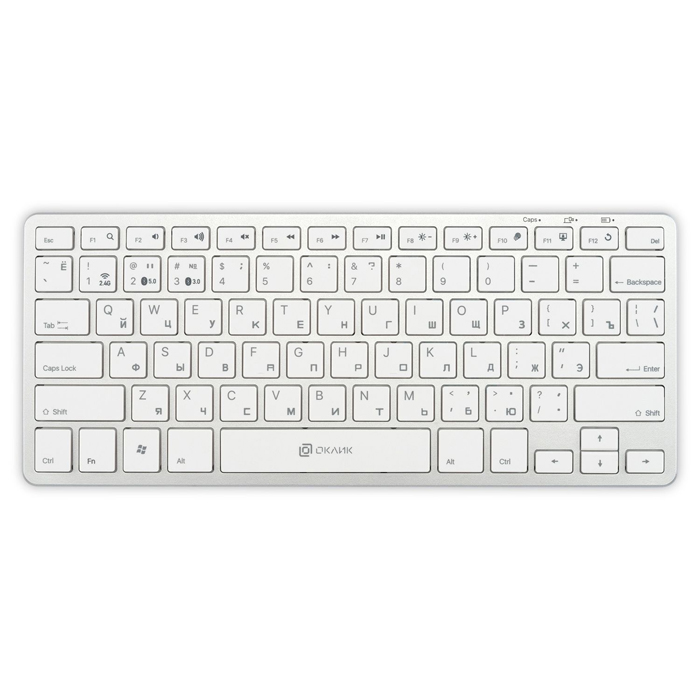 клавиатура беспроводная Oklick 855S BT slim (White)