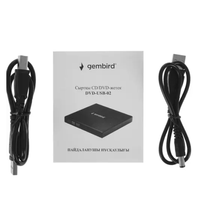 привод внешний Gembird DVD-USB-02  black