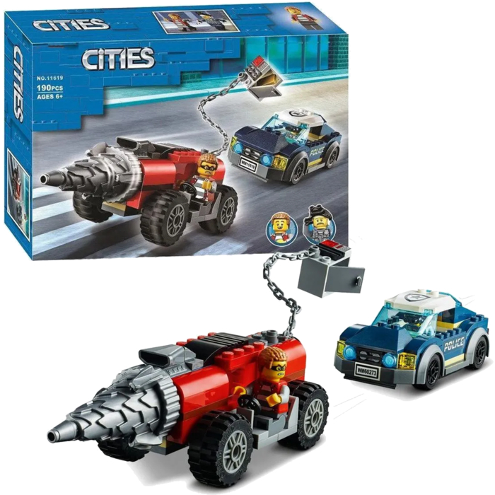 Конструктор LEGO City 60273 Полицейская погоня за бурильщиком
