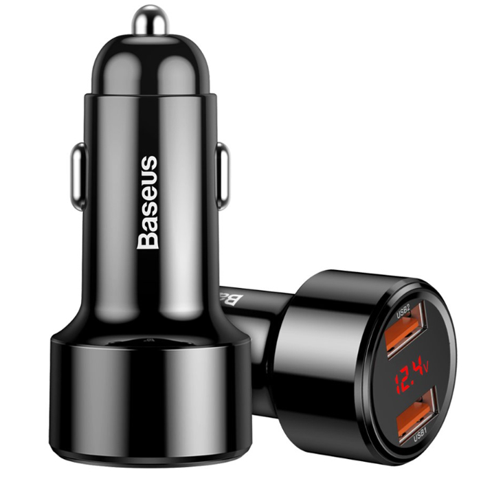 Эмулятор питания USB в автомобиль - Baseus Magic Series Dual QC, black (CCMLC20A-01

) 45W