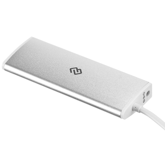 USB-type C концентратор Digma, 4 порта, USB 3.0, (UB-4U3.0-UC-S) silver