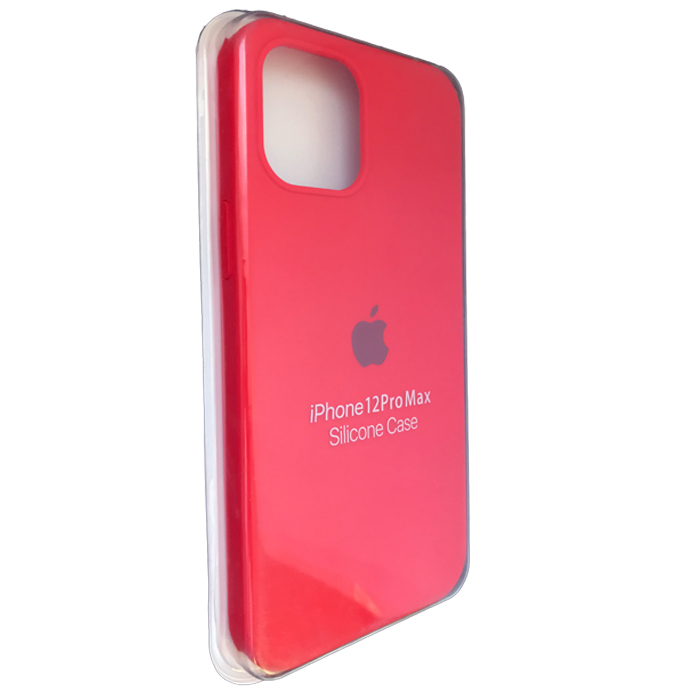 iPhone 12 Pro MAX - накладка Silicone Case (Красный)