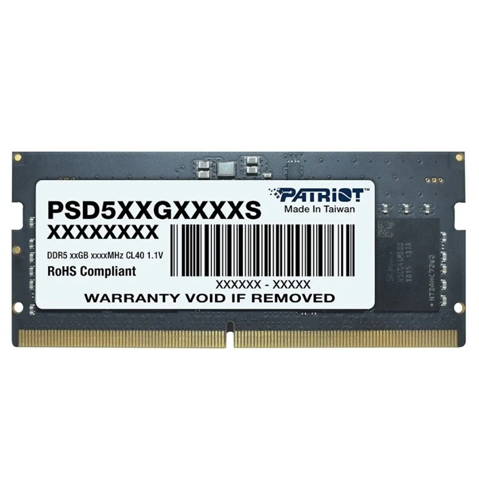 Модуль памяти DDR5 SO-DIMM  8Gb PC38400 (4800MHz) Patriot (PSD58G480041S)