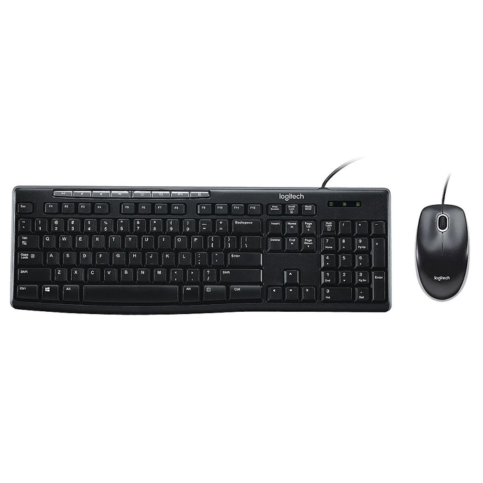 комплект клавиатура и мышь Logitech Desktop MK200 (920-002694) USB