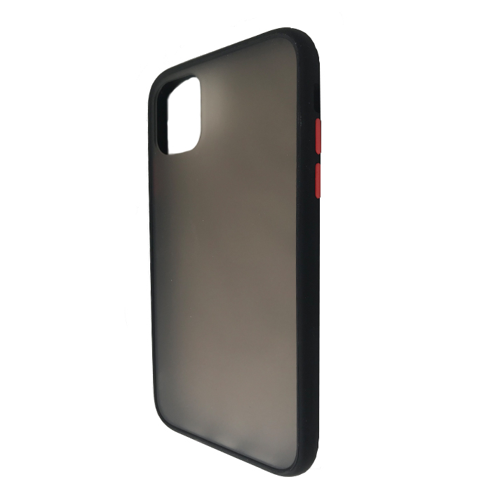 Накладка Zibelino Plastic Matte для Apple iPhone 11 (черная окантовка)