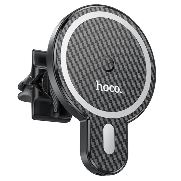 Беспроводное АЗУ+автодержатель Hoco Magnetic Wireless CA85, black
