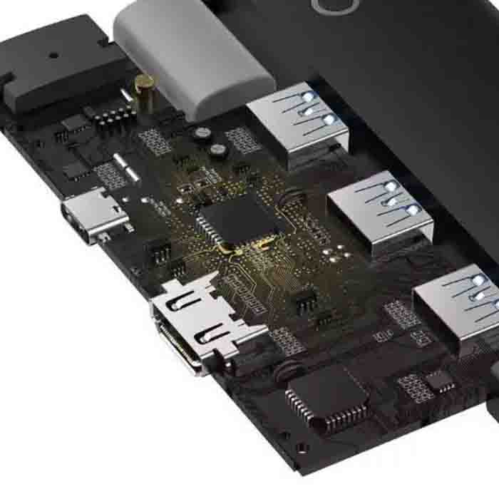Концентратор USB-C--> 3xUSB3.0, HDMI, PD, SD Baseus Lite Series Series 5-in-1 WKQX080201