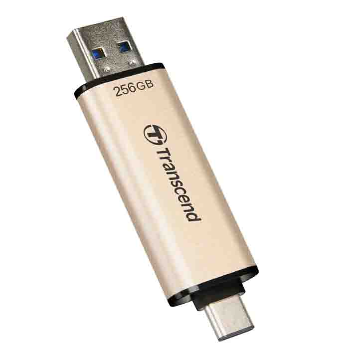 флеш накопитель OTG typeC-USB 256Gb Transcend Jetflash 930C USB3.0 gold (TS256GJF930C)