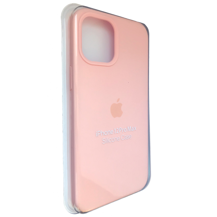 накладка Silicone Case для iPhone 12 Pro MAX (Персиковый светлый)
