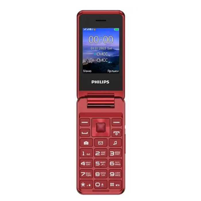 Телефон Philips Xenium E2601 (Красный) CTE2601RD/00