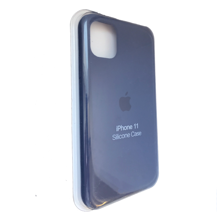 накладка для iPhone 11 Silicone Case (Синий Темный)