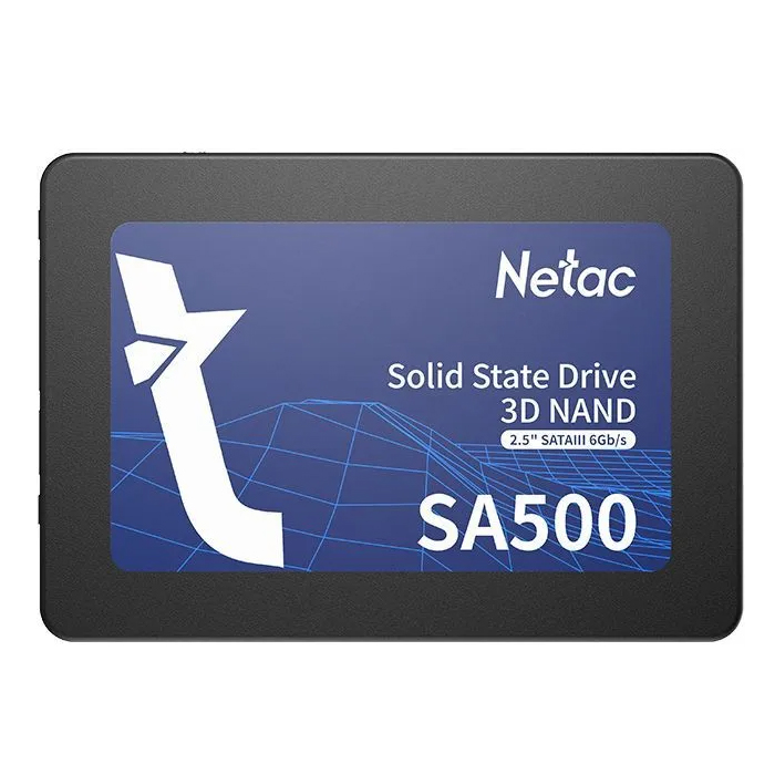 Накопитель SSD 2.5" 256Gb Netac SA500 NT01SA500-256-S3X (520/450MBs, 1 500 000 ч) TLC 3D NAND