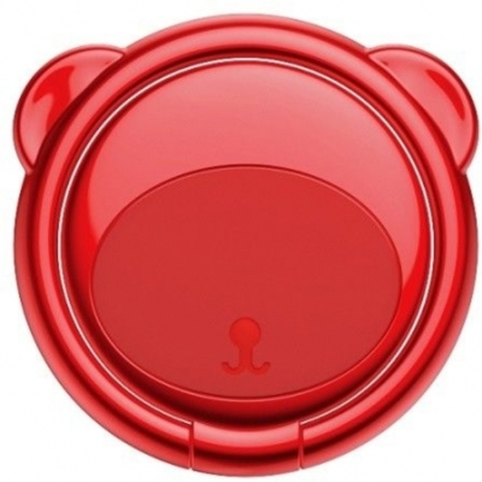 Подставка-держатель с кольцом Baseus Bear Finger Metal Ring Grip Stand Holder (SUBR-09) (Red)