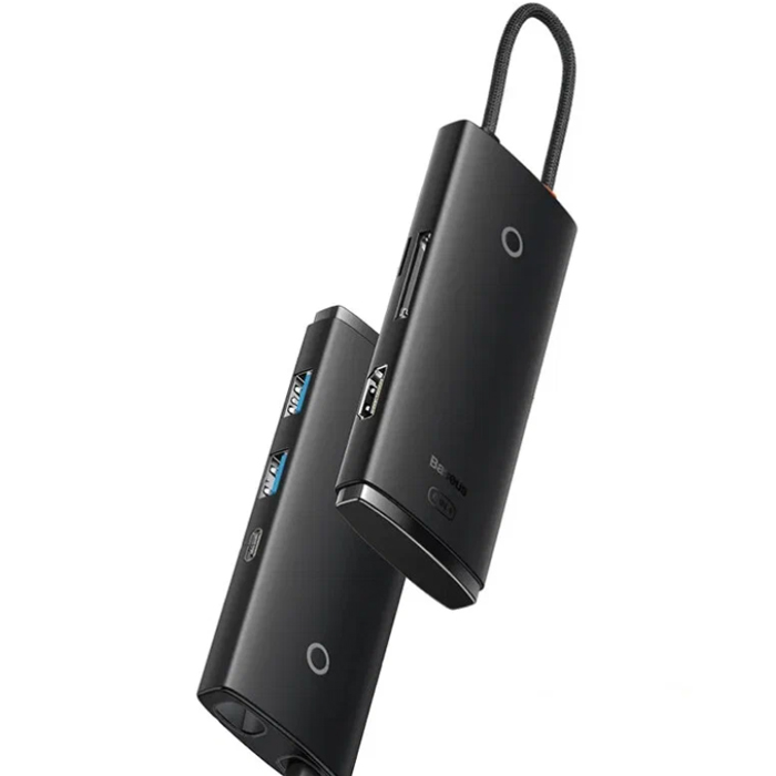 USB концентратор Baseus Multi-functional HUB Lite Series 6-in-1 (WKQX050001
) black