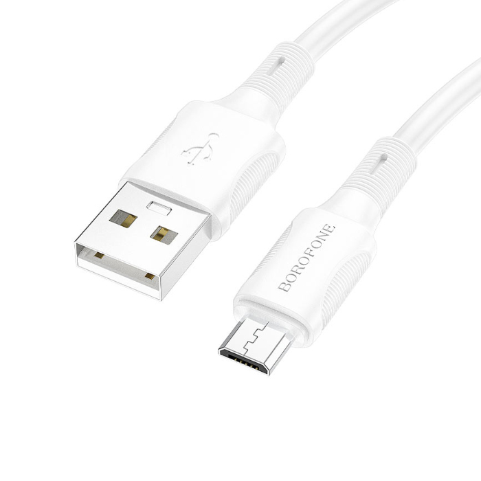 Micro USB - кабель 1.0m Borofone BX80 (White) 2.4 А 6974443385212