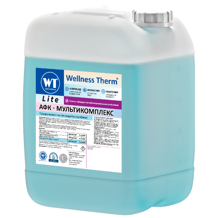 Средство Wellness Therm АФК-мультикомплекс LITE 5л 877734 для бассейна альгицид,коагулянт,флокулянт
