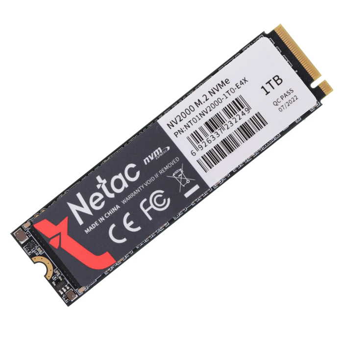 SSD M.2 PCI-E   1000Gb накопитель Netac NV2000 (600 TBW). NT01NV2000-1T0-E4X
