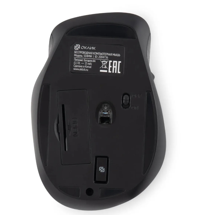 Беспроводная мышь Oklick 504MW black silent 2004736