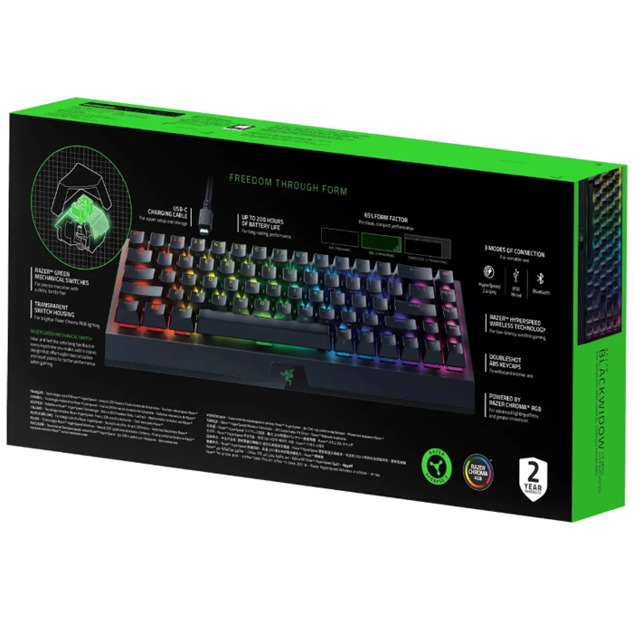Клавиатура Razer BlackWidow V3 Mini HyperSpeed (Green Switch) black (RZ03-03891600-R3R1)