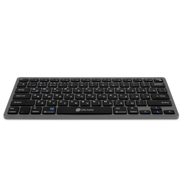 клавиатура беспроводная Oklick 835S BT slim (silver-black). 1696467