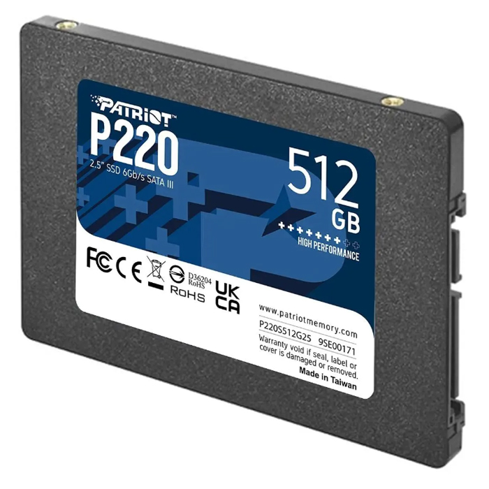 Накопитель SSD Patriot Memory PATRIOT 2.5" 512Гб SATA (P220S512G25)
