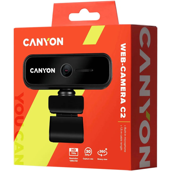 Веб-камера Canyon  webcam (CNE-HWC2) Black