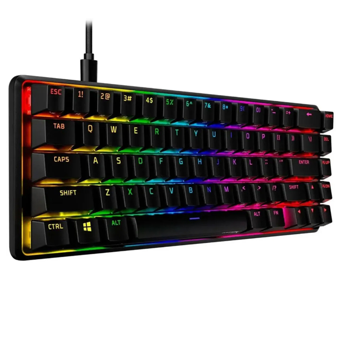 Клавиатура HyperX Alloy Origins 65 проводная, RGB-подсветка, чёрная, 4P5D6AA#ABA