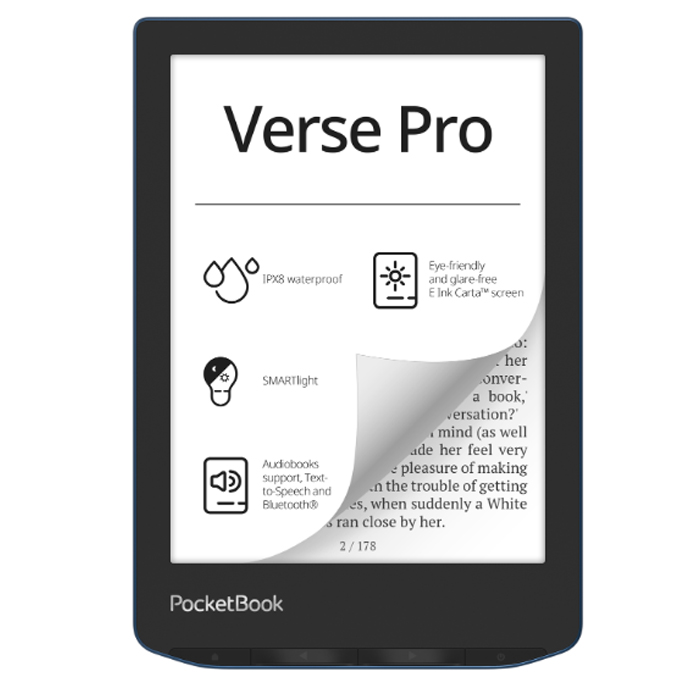Электронная книга PocketBook 634 Verse Pro Azure  (PB634-A-WW)