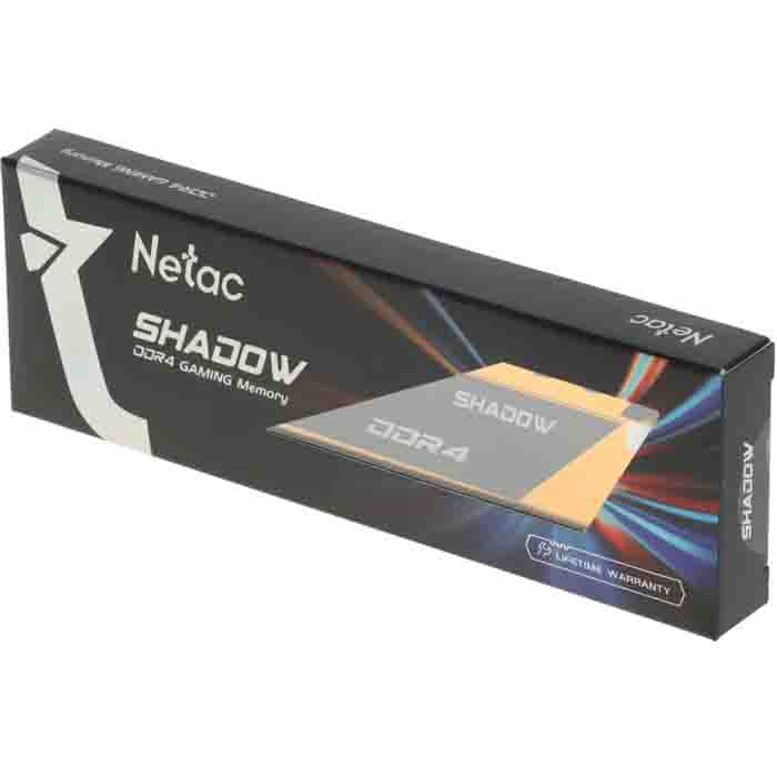 Модуль памяти DDR4 8Gb 3200MHz Netac Shadow Yellow C16 NTSDD4P32SP-08Y