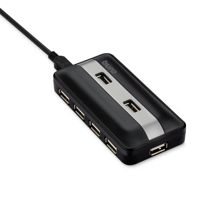 USB концентратор Buro, 7 портов, BU-HUB7-U2.0, USB 2.0, black