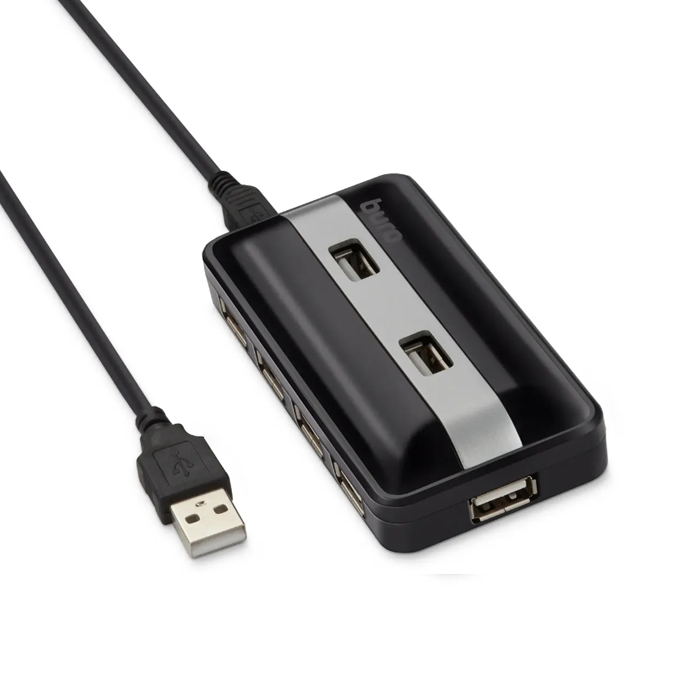 USB концентратор Buro, 7 портов, BU-HUB7-U2.0, USB 2.0, black