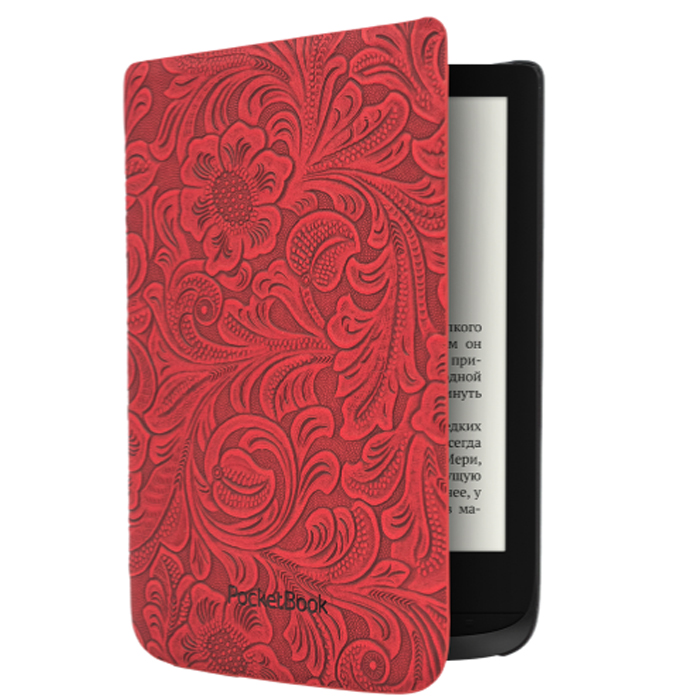 чехол  для книги PocketBook 606, 616, 617, 618, 627, 628, 632, 633 узор, красный (HPUC-632-R-F)