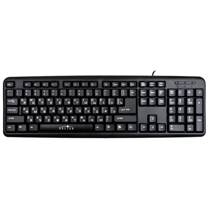 клавиатура Oklick 180M PS/2 (Black)