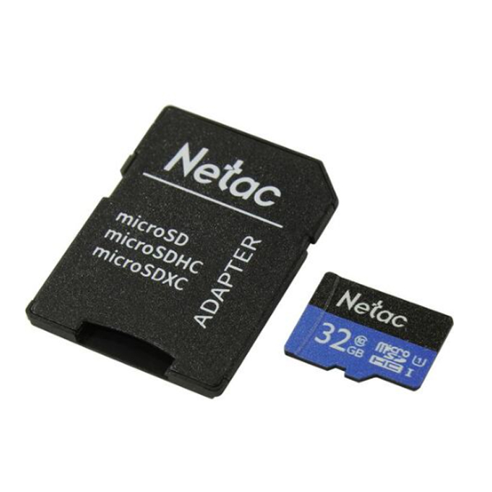 карта памяти micro SDHC 32Gb Netac P500 Standard Class 10 UHS-I + adapter (NT02P500STN-032G-R)