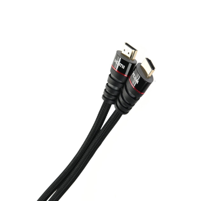 Кабель HDMI (M) - HDMI (M)  1.8m VCOM (ver 2.0) в оплетке/блистер/4к 14,4 Гбит/с, 60Г.CG526S-B -1.8M