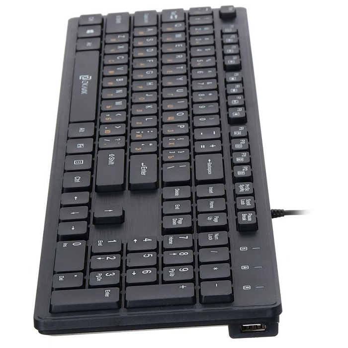клавиатура Oklick 520M2U slim Multimedia + USB порт ) black (520M2U