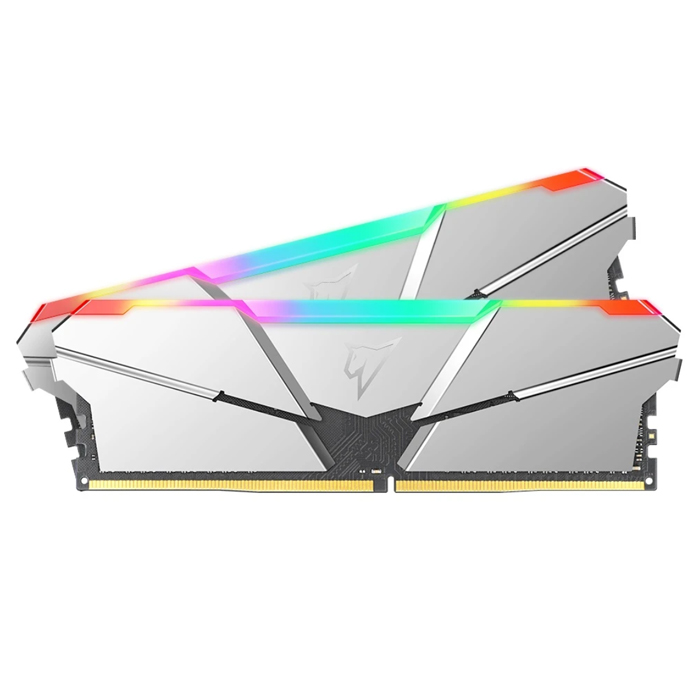 Комплект памяти DDR4  16Gb (2x8Gb) Netac Shadow RGB C18 Silver NTSRD4P36DP-16SC