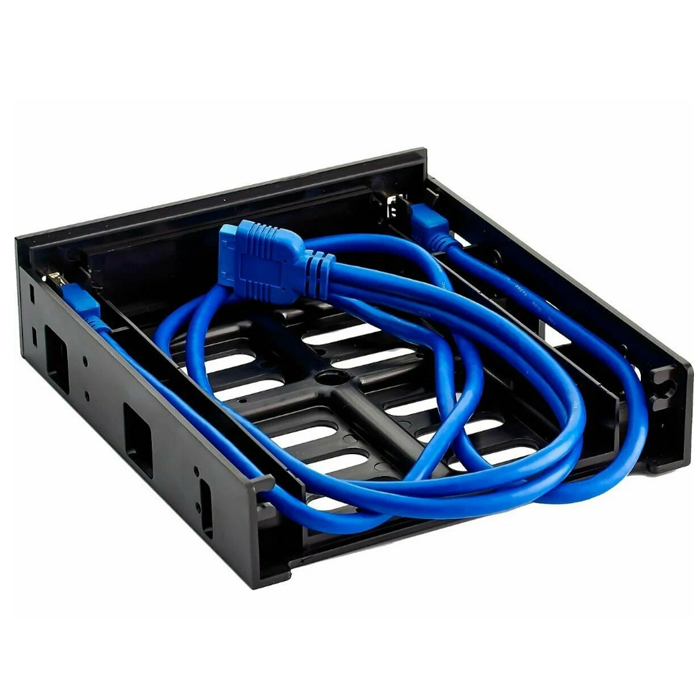 Салазки для установки HDD 2.5/3.5" в отсек 5.25" с 2*USB3.0 ExeGateHD-2U3 EX280445RUS