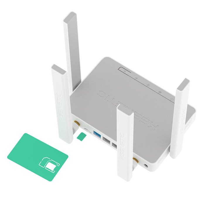 Интернет-центр с модемом 4G/3G
 Keenetic Explorer 4G (KN-4910)