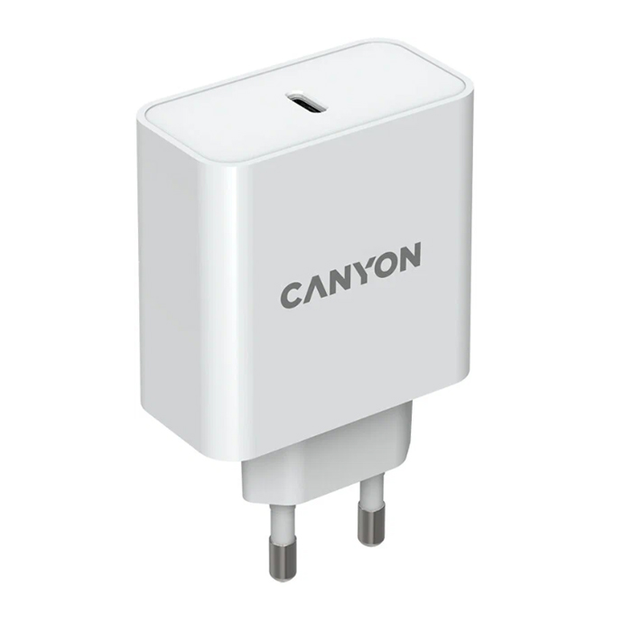 эмулятор питания USB сетевой Canyon H-65 GAN, white (CND-CHA65W01)