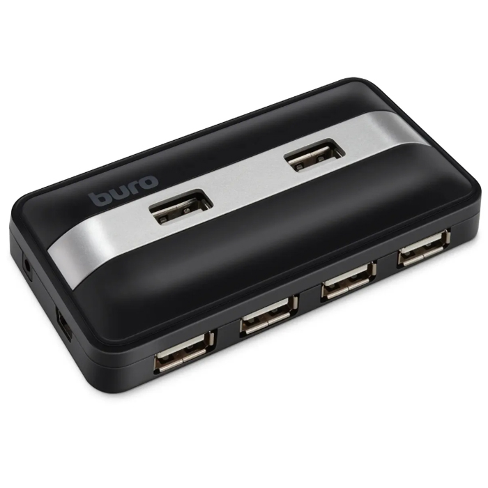 USB концентратор Buro, 7 портов, BU-HUB7-U2.0, USB 2.0, black