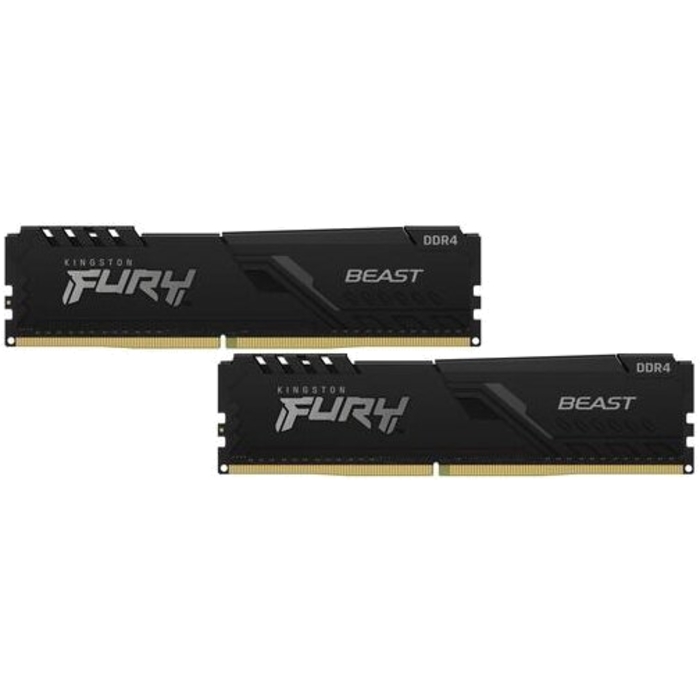 Комплект оперативной памяти Kingston Fury Beast Black DDR4 32Gb (2x16Gb) 3600MHz