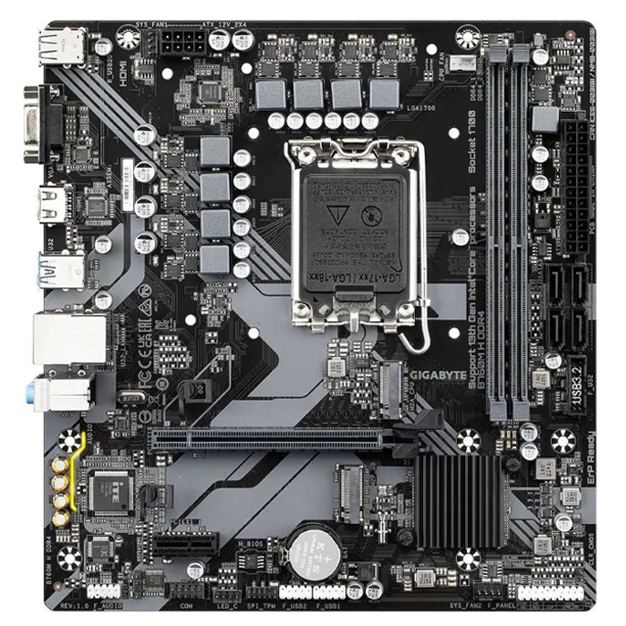Материнская плата GigaByte B760M H DDR4 mATX  Intel 1700