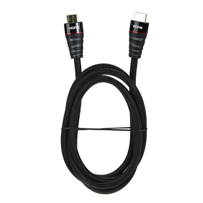 Кабель HDMI (M) - HDMI (M)  1.8m VCOM (ver 2.0) в оплетке/блистер/4к 14,4 Гбит/с, 60Г.CG526S-B -1.8M