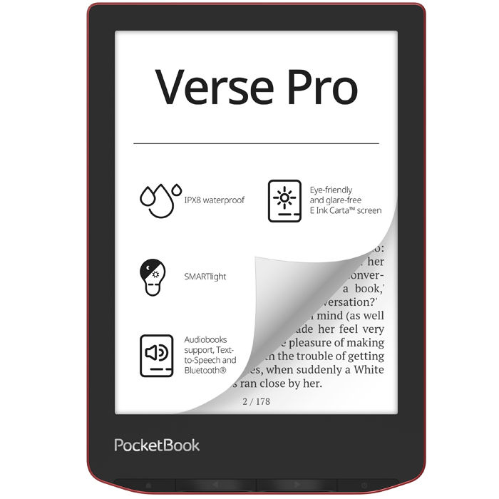 Электронная книга PocketBook 634 Verse Pro Passion Red (PB634-3-WW)
